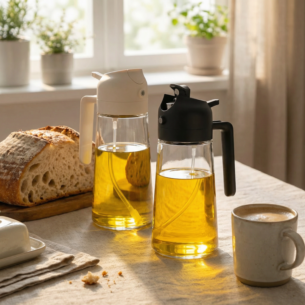 GoldLeaf 2-in-1 Glass Oil Sprayer & Dispenser – 2 Pack