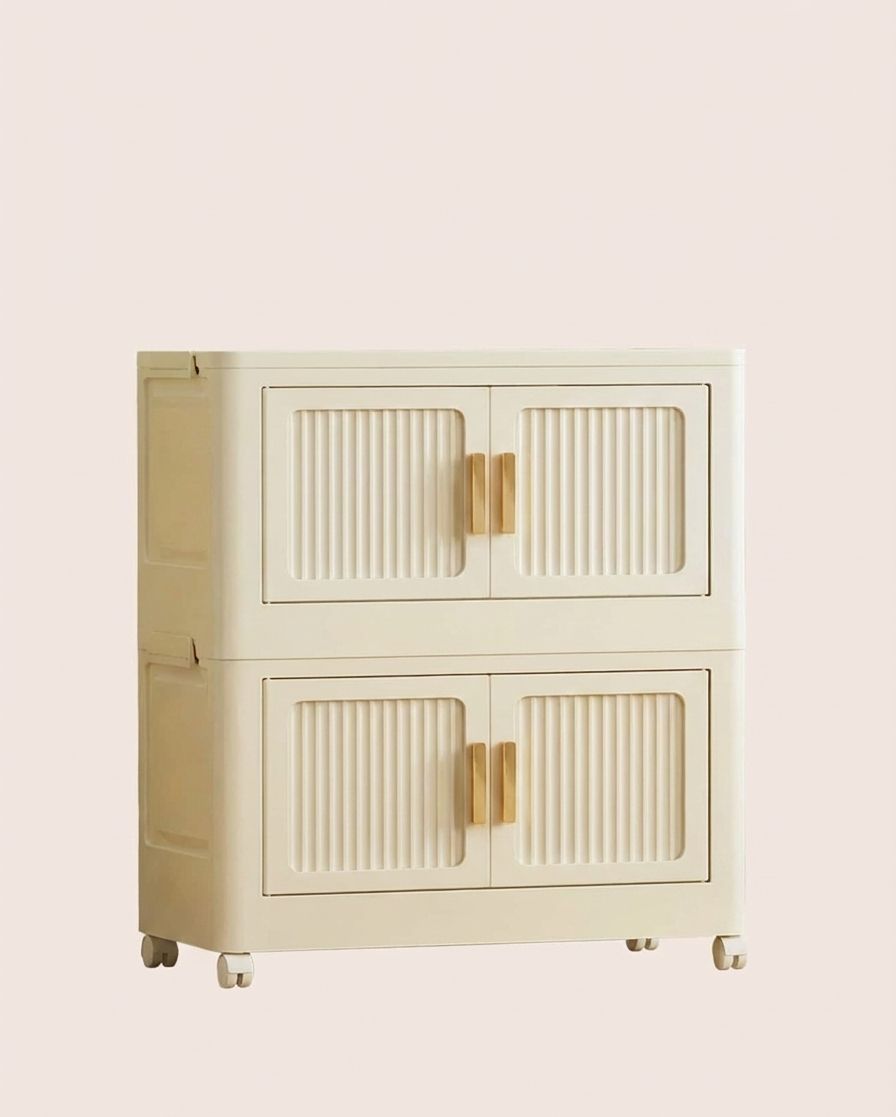 GoldLeaf Foldable Rolling Storage Cabinet