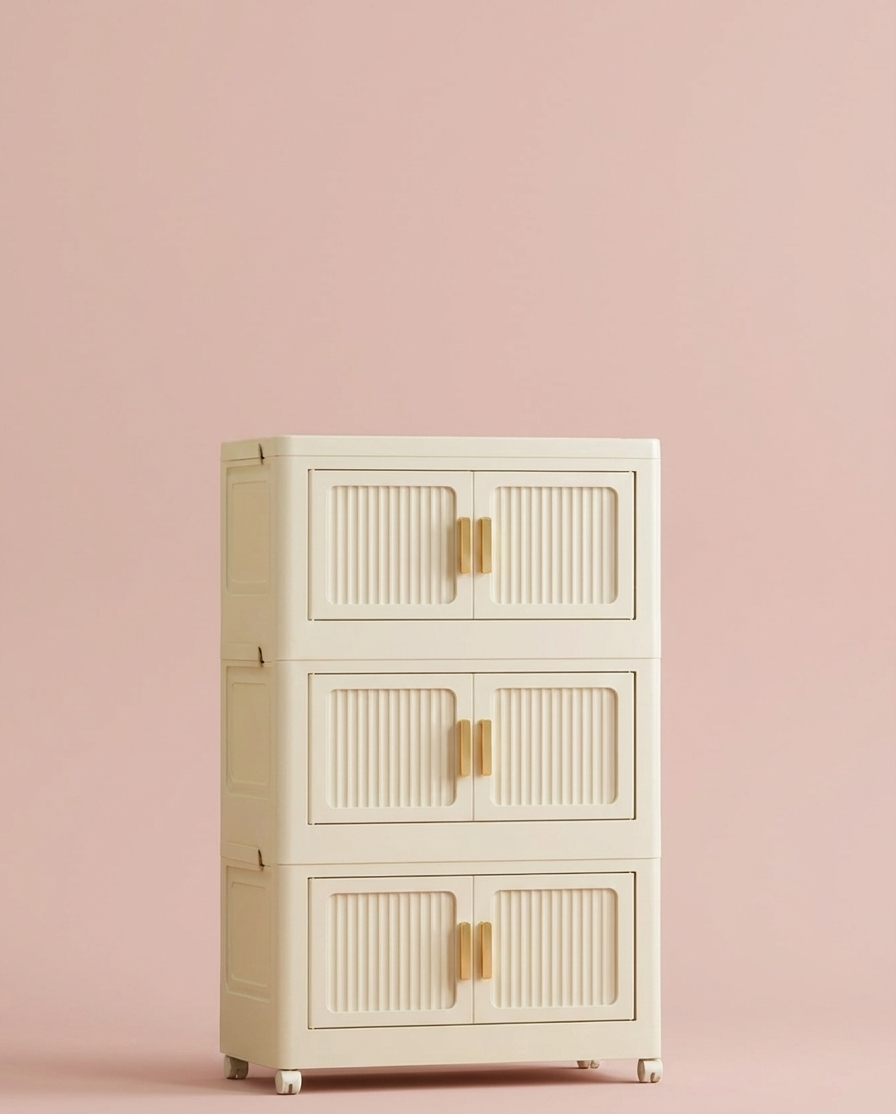 GoldLeaf Foldable Rolling Storage Cabinet