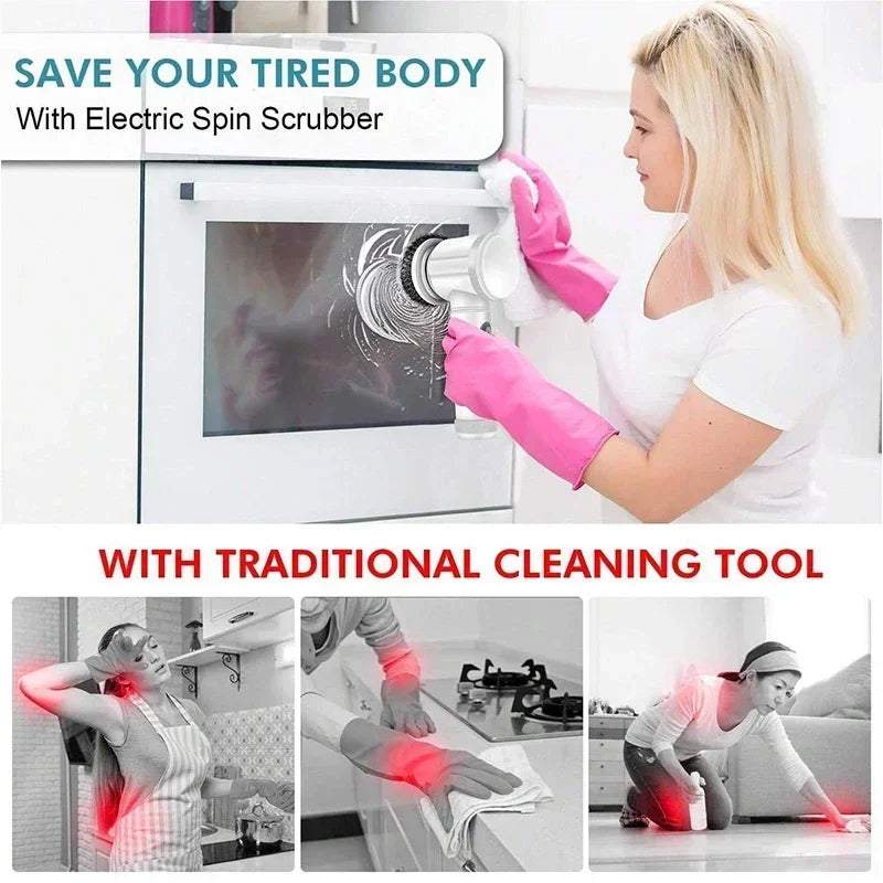 GoldLeaf 5-in-1 Cordless Spin Scrubber
