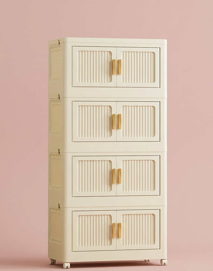 GoldLeaf Foldable Rolling Storage Cabinet