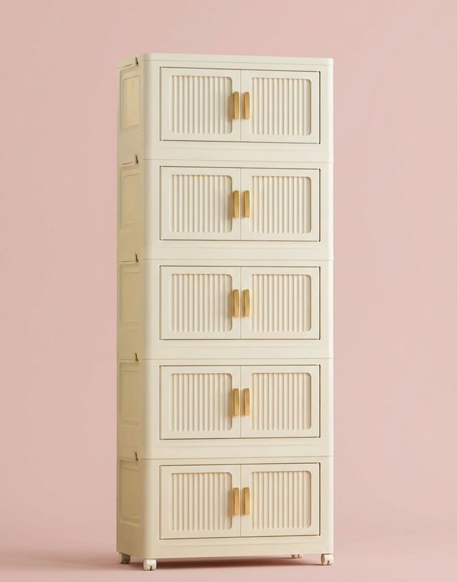 GoldLeaf Foldable Rolling Storage Cabinet