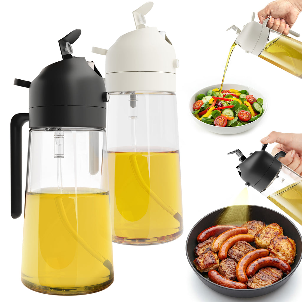 GoldLeaf 2-in-1 Glass Oil Sprayer & Dispenser – 2 Pack