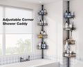 GoldLeaf 4-Tier No-Drill Corner Shower Organizer