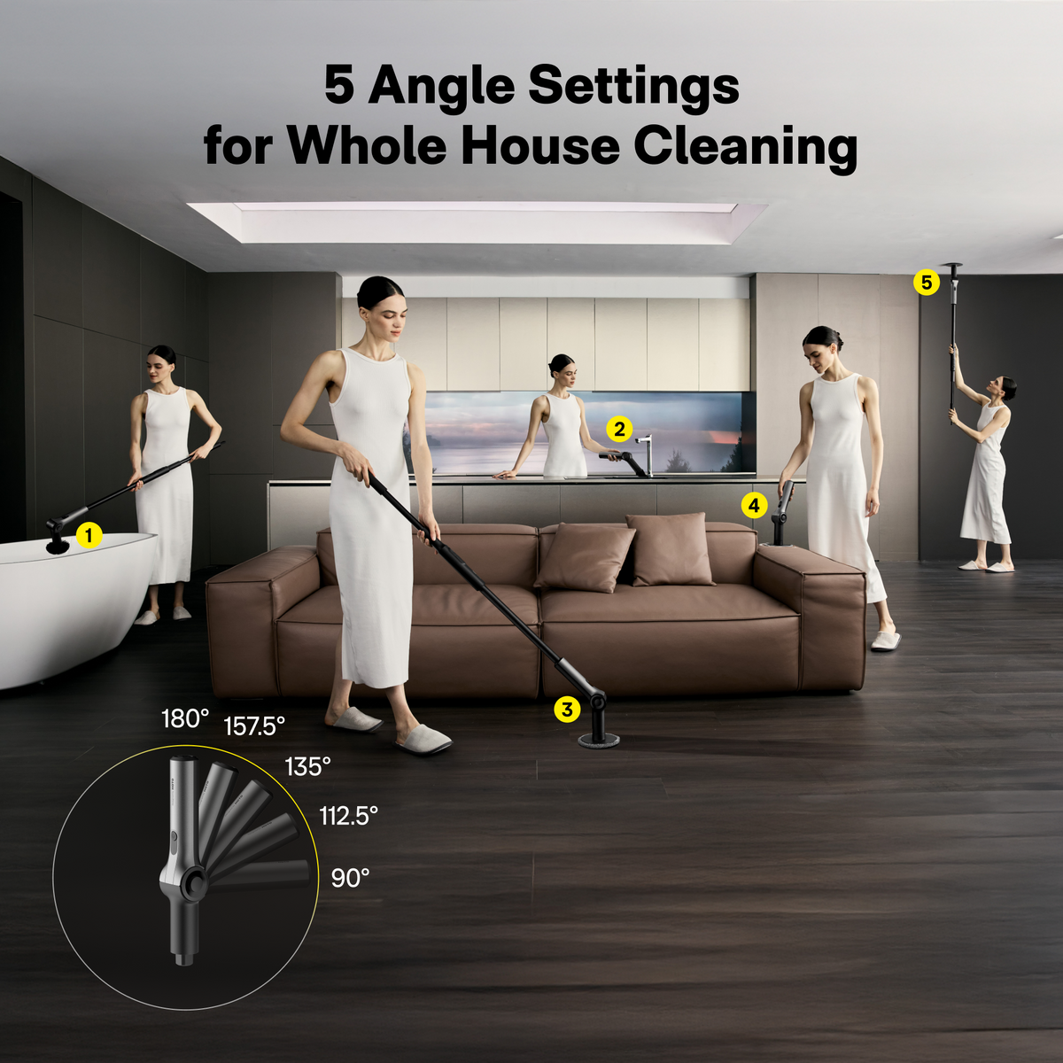 HOTO Flexi™ Cordless Spin Scrubber - 8 Brush Heads