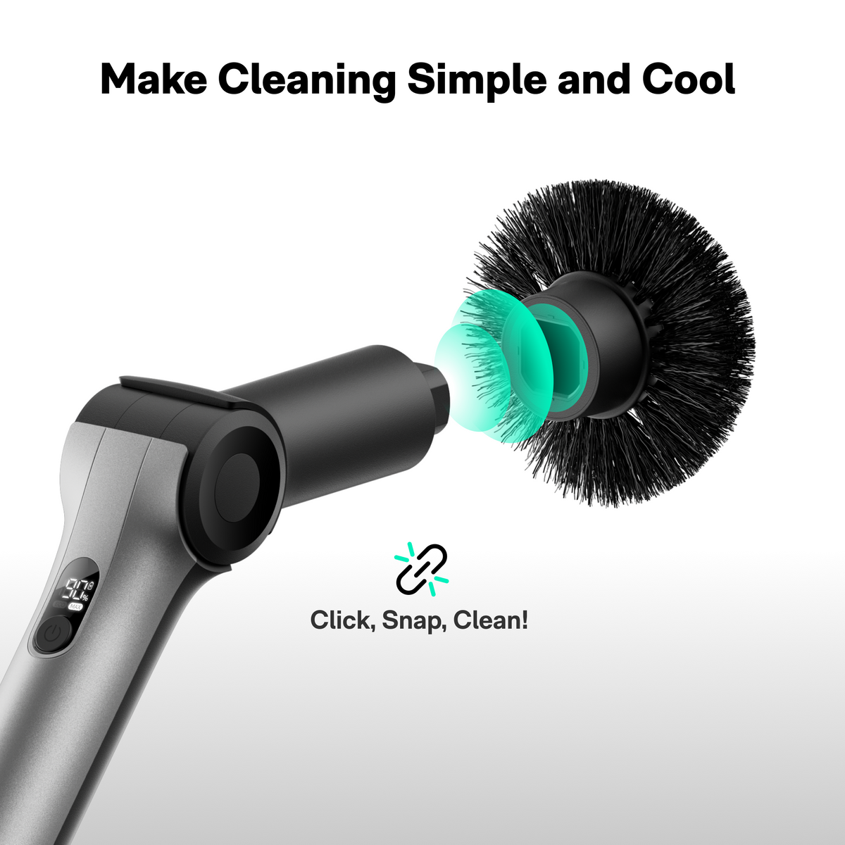 HOTO Flexi™ Cordless Spin Scrubber - 8 Brush Heads