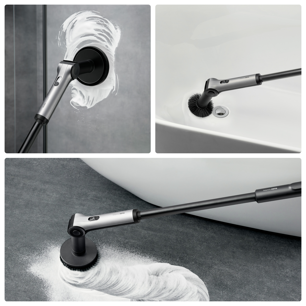 HOTO Flexi™ Cordless Spin Scrubber - 8 Brush Heads