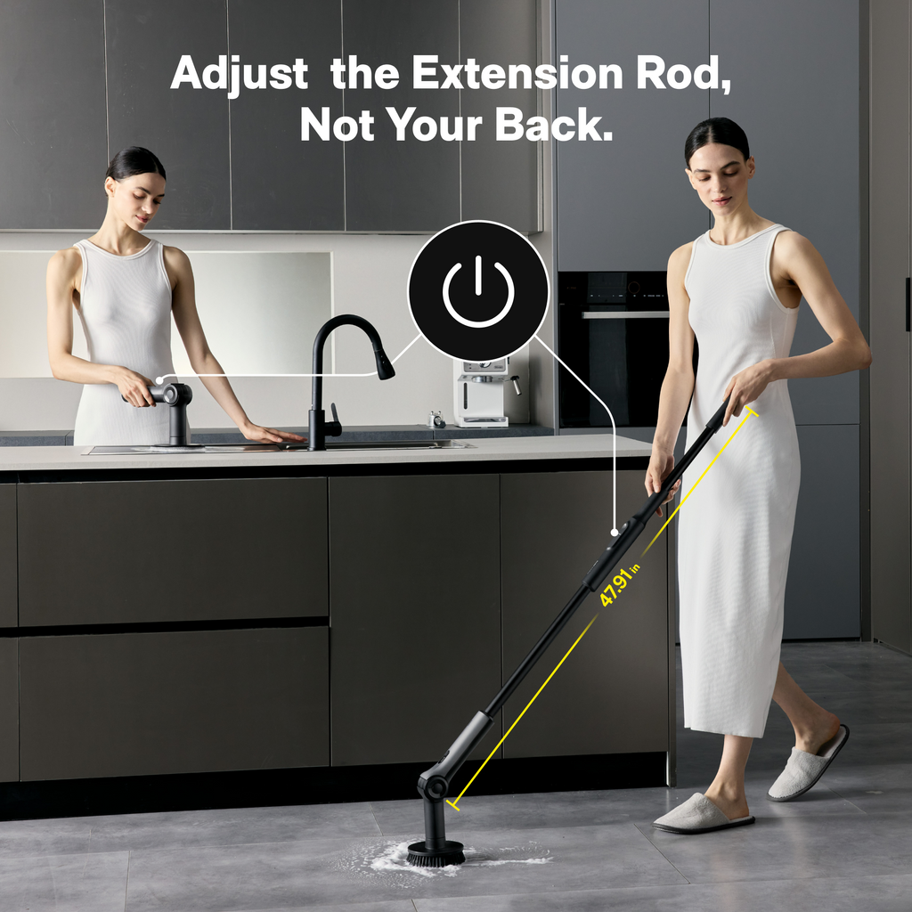 HOTO Flexi™ Cordless Spin Scrubber - 8 Brush Heads