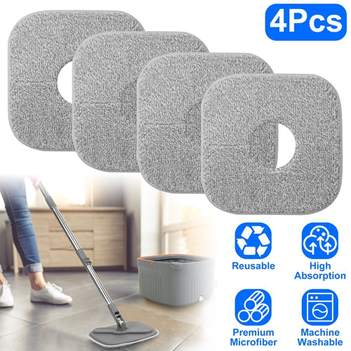 GoldLeaf 4-Pack Washable Microfiber Mop Pad Refills